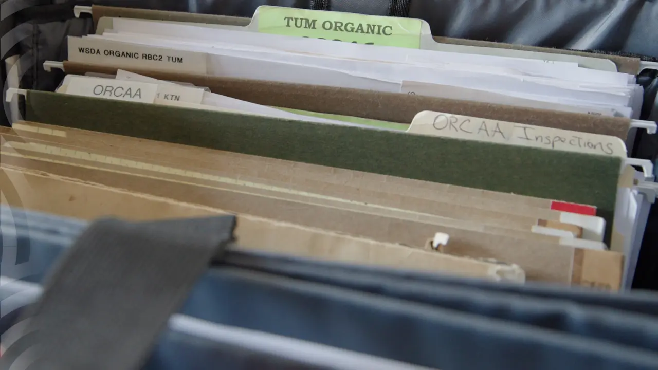 Organic inspection records including an ORCAA Inspections folder